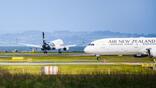 Auckland International Airport with Air New Zealand aircraft