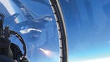 cockpit view of F-15EX firing AIM-120D missile