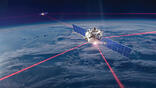 satellites connected by laser beams in orbit