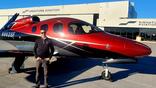 Matt Bergwall, Cirrus executive director of the Vision Jet product line, in Wichita showcasing the new Vision Jet G3