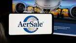 AerSale logo on an iPhone screen