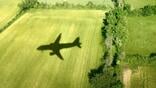 airplane shadow in the grass