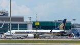SIA aircraft at Singapore Changi Airport