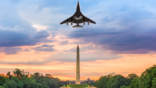 Boom Supersonic's Overture flying over the Washington Monument