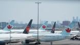 Air Canada aircraft at Pearson International Airport