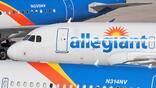 allegiant aircraft on the ground