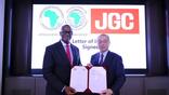 l-r AfDB VP for private sector, infrastructure and industrialization, Solomon Quaynor, and Shoji Yamada, representative director and president, JGC Corporation.