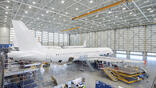 aircraft at MRO facility