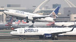JetBlue, United and American aircraft