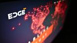 Edge Group logo on monitor/Alamy