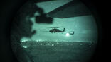 night vision view of helicopter