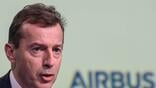 Airbus CEO Guillaume Faury during an Airbus annual results press conference on Feb. 19, 2026.
