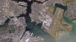 aerial view of Boston's Logan airport