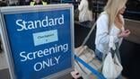 TSA airport screening sign